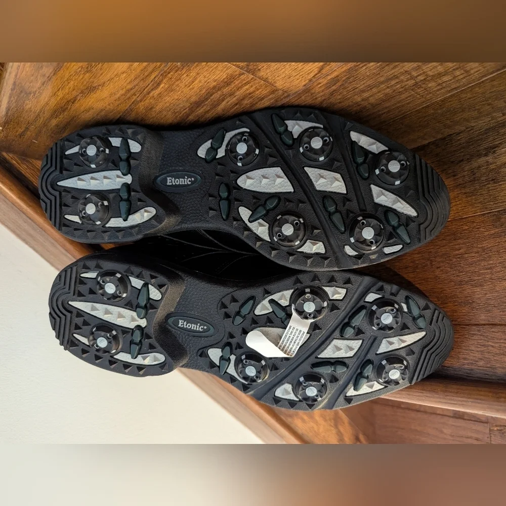 Etonic Gortex Power Play Black Leather Oxford Golf Shoes men's 7.5 W 4 EU 40 - Picture 8 of 15